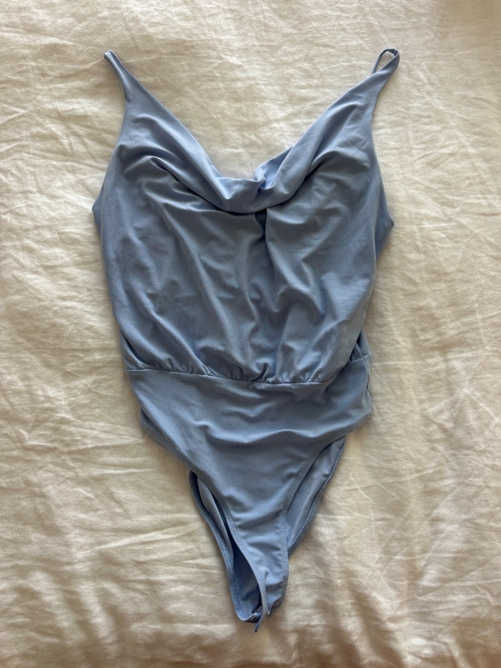 Zara Lavender Cowl Neck Bodysuit Top Size M